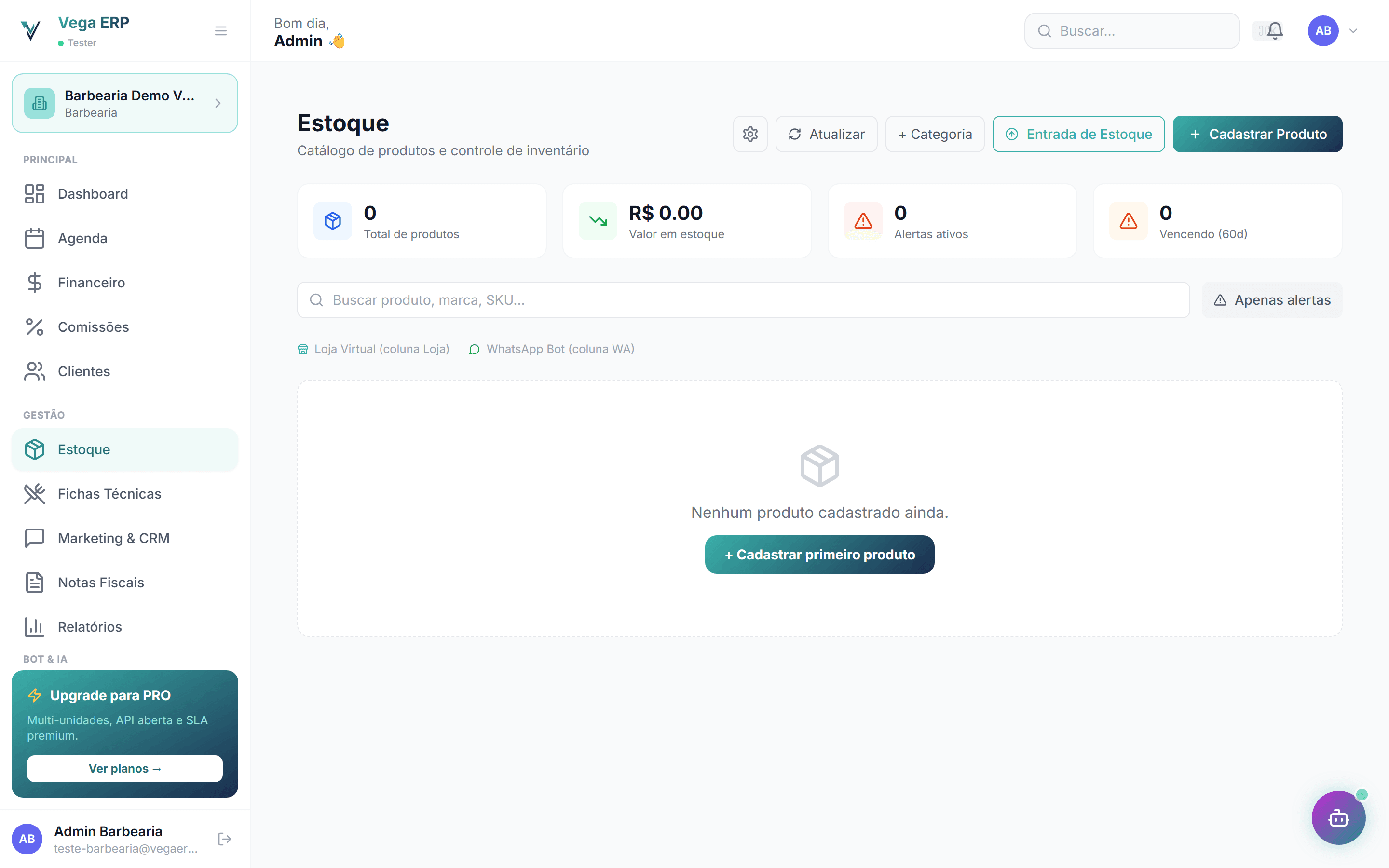 PDV e controle de estoque no VegaERP