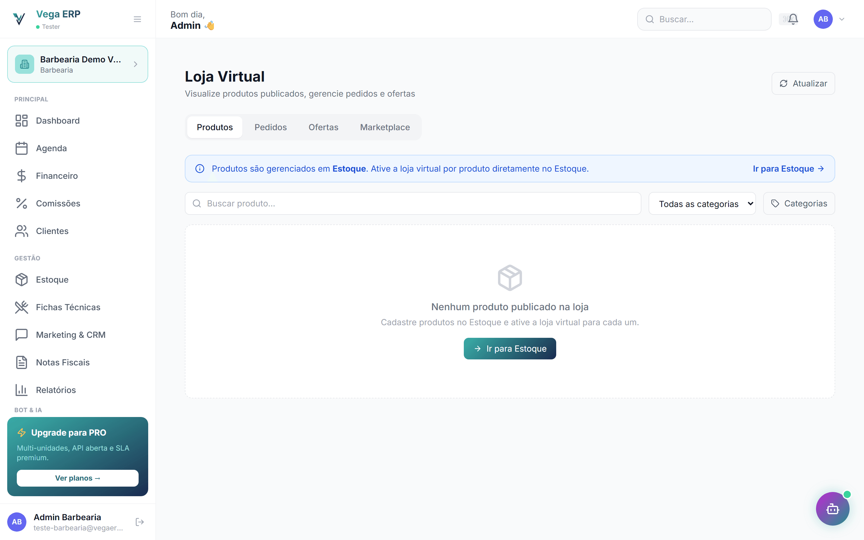 Loja virtual e pedidos para restaurantes no VegaERP