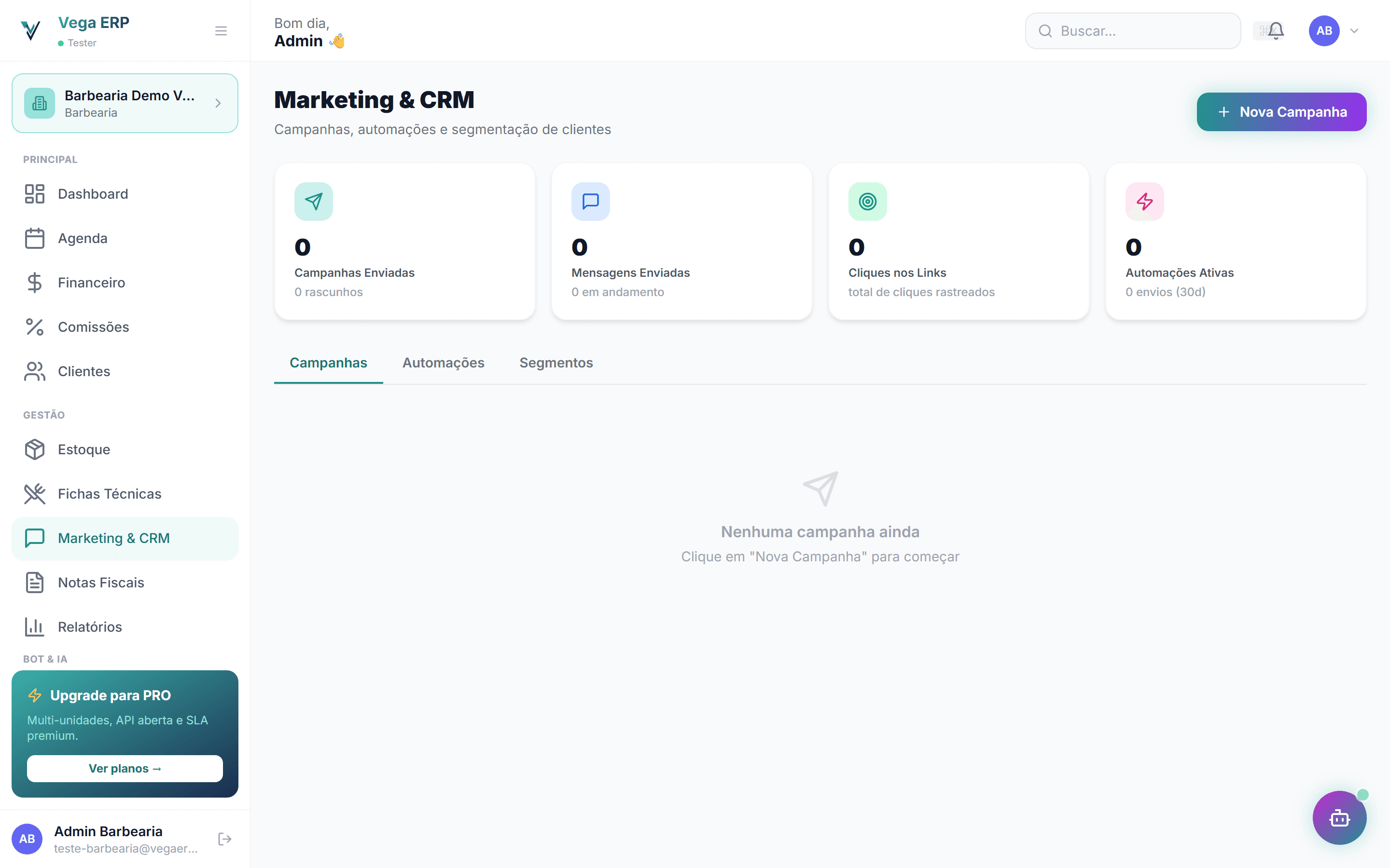 Marketing e CRM para agências no VegaERP