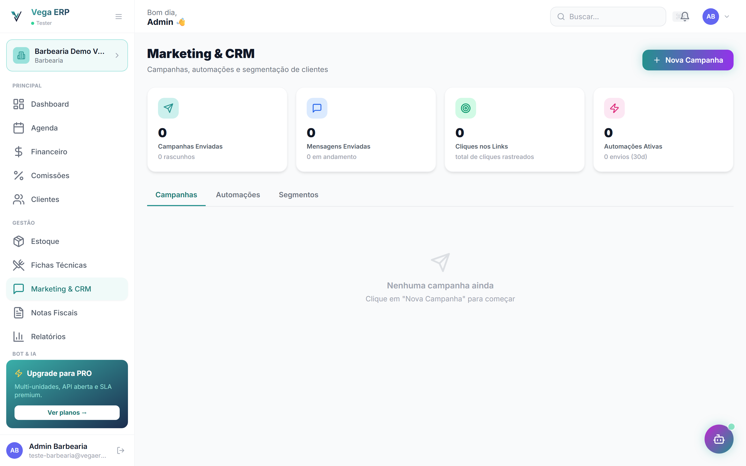 Marketing e CRM para agências no VegaERP